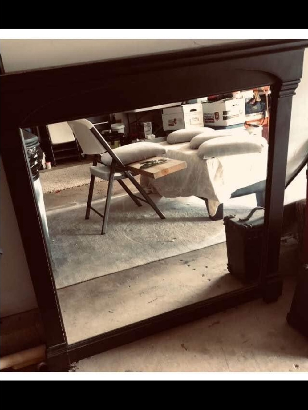 Pottery Barn Dark Brown Framed Wall Mirror
